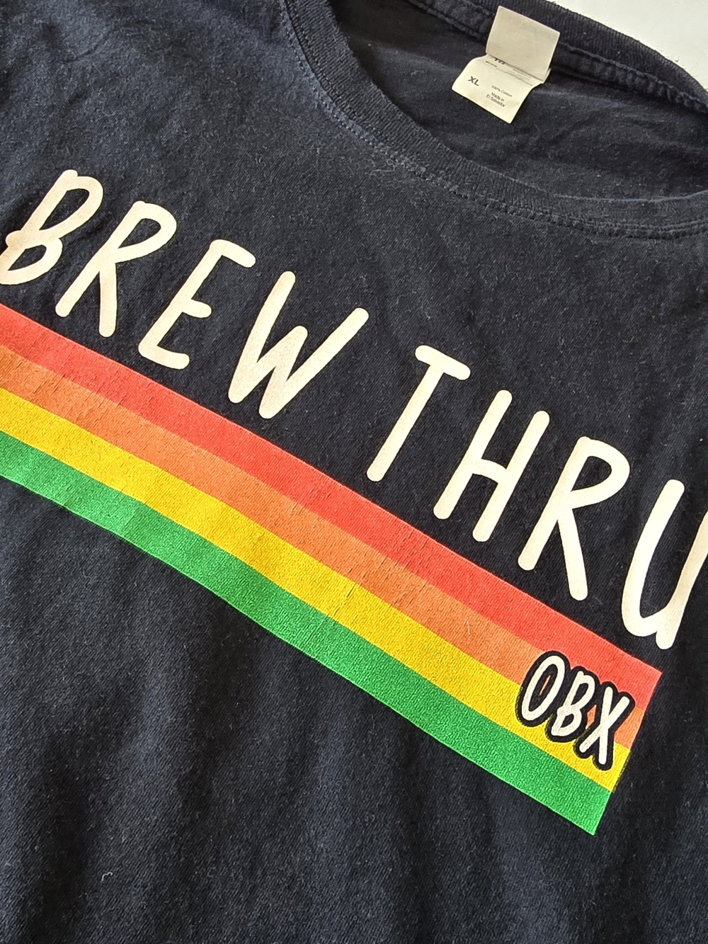 Brew Thru OBX Outer Banks Graphic T-Shirt Black XL - Picture 8 of 8